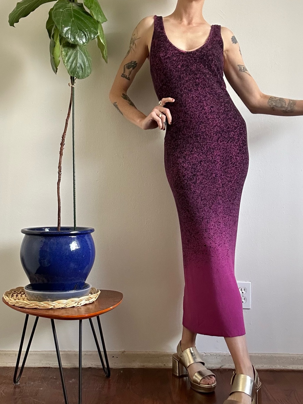 Enza Costa Silk Rib Ankle Tank Dress
